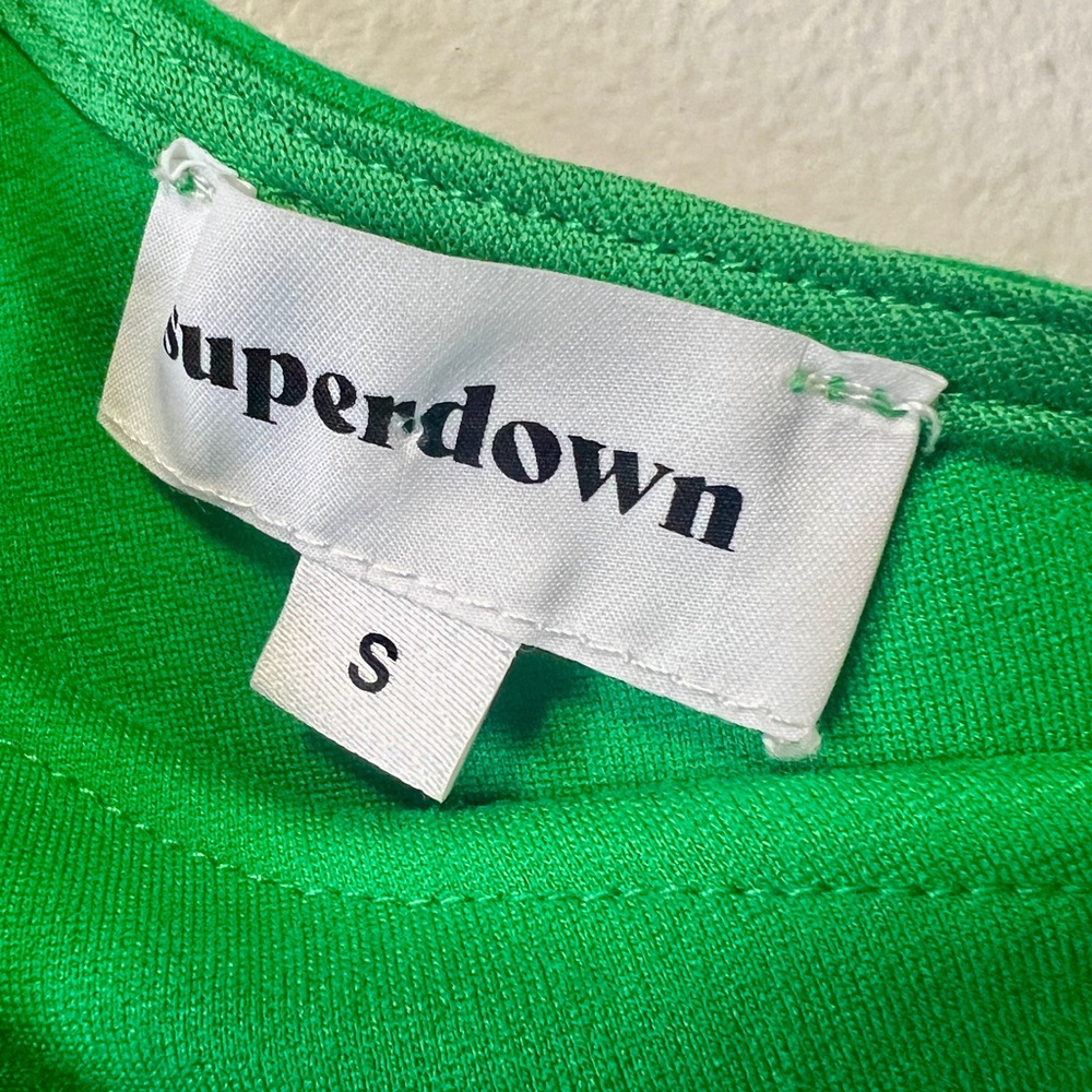 Superdown Nava Clover Green One Shoulder Mini Bodycon Dress - Small - Picture 10 of 11